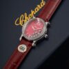 CHOPARD HAPPY SPORT series automatic mechanical movement 30 meter waterproof women's watch Swiss watch 31.31 * 29mm red dial stainless steel case