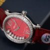 CHOPARD HAPPY SPORT series automatic mechanical movement 30 meter waterproof women's watch Swiss watch 31.31 * 29mm red dial stainless steel case