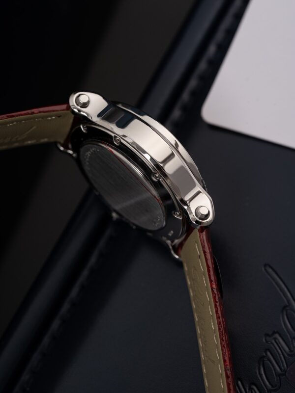 CHOPARD HAPPY SPORT series automatic mechanical movement 30 meter waterproof women's watch Swiss watch 31.31 * 29mm red dial stainless steel case