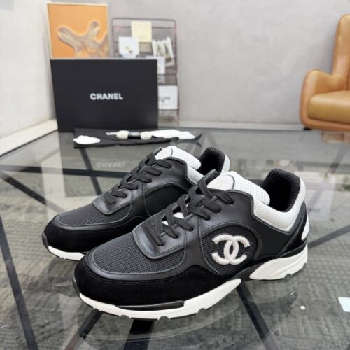 Chanel Black & White Chunky Sneaker with Contrast CC Logo