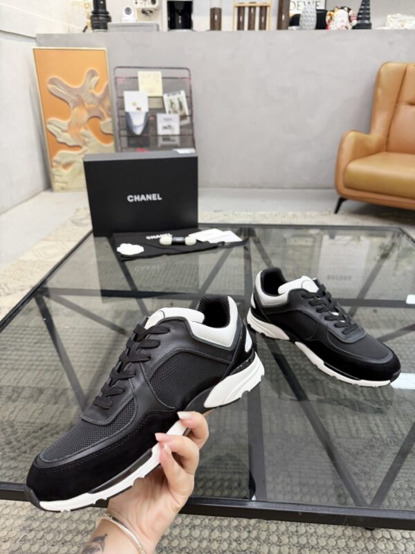 sy_no_85FDDC772F3C3B4D211D195301E80B3C_3 Chanel Black & White Chunky Sneaker with Contrast CC Logo
