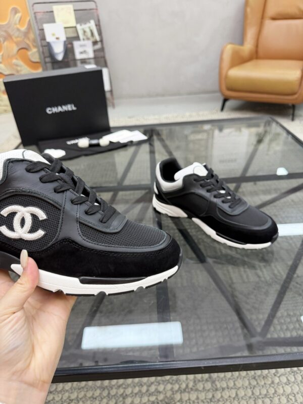 sy_no_85FDDC772F3C3B4D211D195301E80B3C_5 Chanel Black & White Chunky Sneaker with Contrast CC Logo