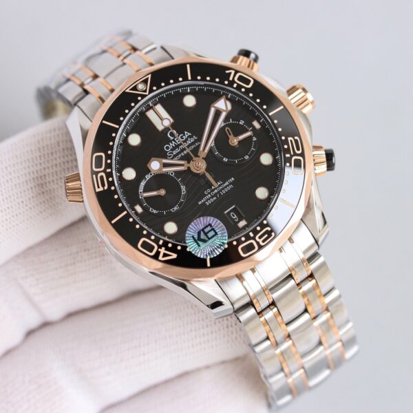 Omega Seamaster Series 300m Diving Watch Automatic Mechanical Movement Date Display Timing 300m Waterproof Men's Watch Swiss Watch 44mm Black Dial Stainless Steel Case
