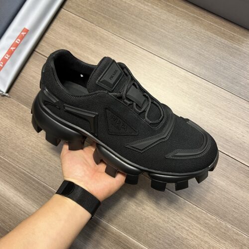 Prada Black Fabric Mecha Chunky Dad Sneaker