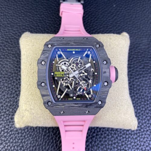sy_no_8683B2792681D4BA490F8B7111F4BFDB_0 RICHARD MILLE automatic mechanical movement hollow dial carbon fiber case rubber strap