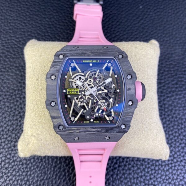 RICHARD MILLE automatic mechanical movement hollow dial carbon fiber case rubber strap