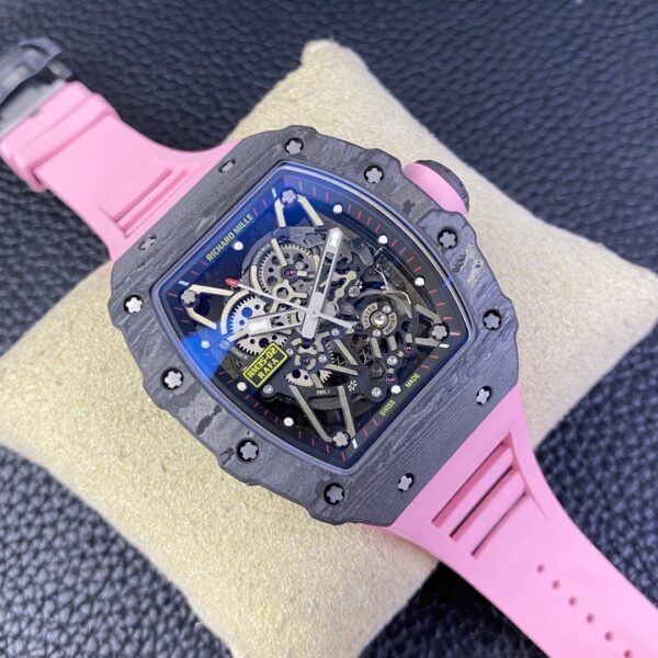 RICHARD MILLE automatic mechanical movement hollow dial carbon fiber case rubber strap