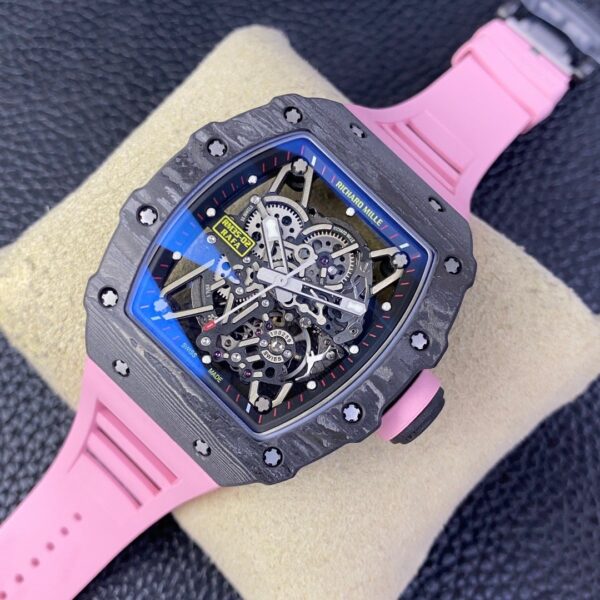 RICHARD MILLE automatic mechanical movement hollow dial carbon fiber case rubber strap