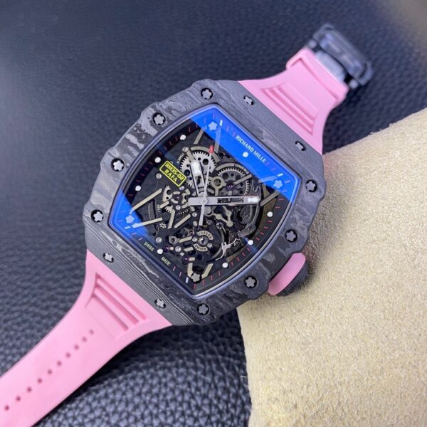 RICHARD MILLE automatic mechanical movement hollow dial carbon fiber case rubber strap