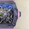 RICHARD MILLE automatic mechanical movement hollow dial carbon fiber case rubber strap