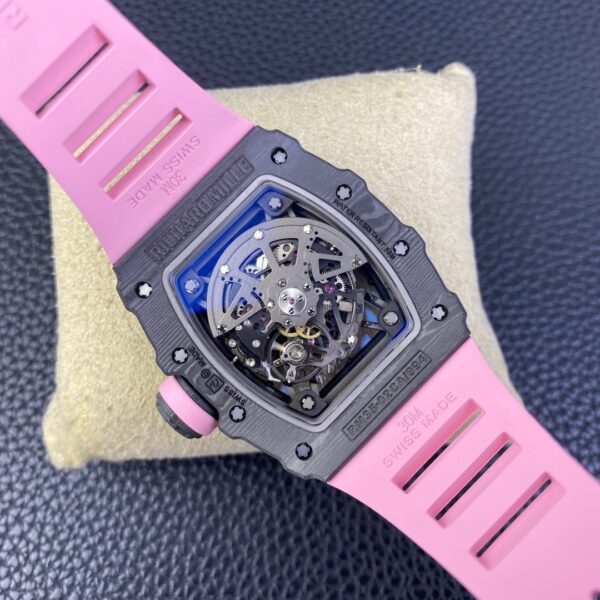 RICHARD MILLE automatic mechanical movement hollow dial carbon fiber case rubber strap
