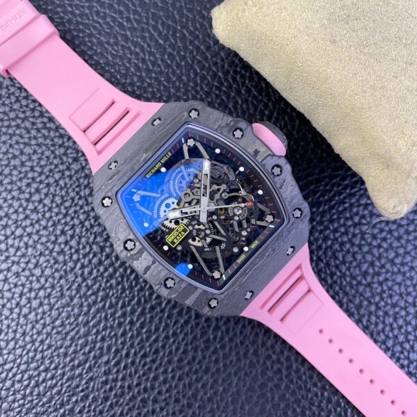 RICHARD MILLE automatic mechanical movement hollow dial carbon fiber case rubber strap