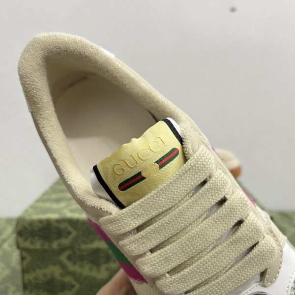 sy_no_86D69E34C693CD115B292D7877D34F7A_5 Gucci MAC8 GG Supreme Canvas Sneaker with Green/Magenta Web Stripe