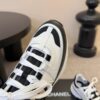 sy_no_87031BBE529B659C1F04D1A4A1F9094B_5 Chanel White and Black Colorblock Low-Top Sneaker with CC Logo