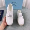 Prada White Saffiano Leather Lace-Up Casual Shoe