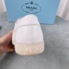 Prada White Saffiano Leather Lace-Up Casual Shoe