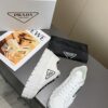 sy_no_878C2928CDBA44C004805BC79FF023A1_6 Prada White Canvas Black-Trim Triangle Tread Platform Sneaker
