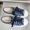 sy_no_87B0DE40554AD3BA52799C23678CD412_2 Dior Dark Blue Oblique Jacquard Platform Low-Top Sneaker
