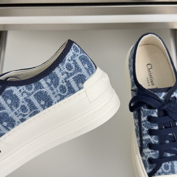 sy_no_87B0DE40554AD3BA52799C23678CD412_5 Dior Dark Blue Oblique Jacquard Platform Low-Top Sneaker