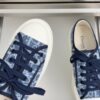 sy_no_87B0DE40554AD3BA52799C23678CD412_6 Dior Dark Blue Oblique Jacquard Platform Low-Top Sneaker
