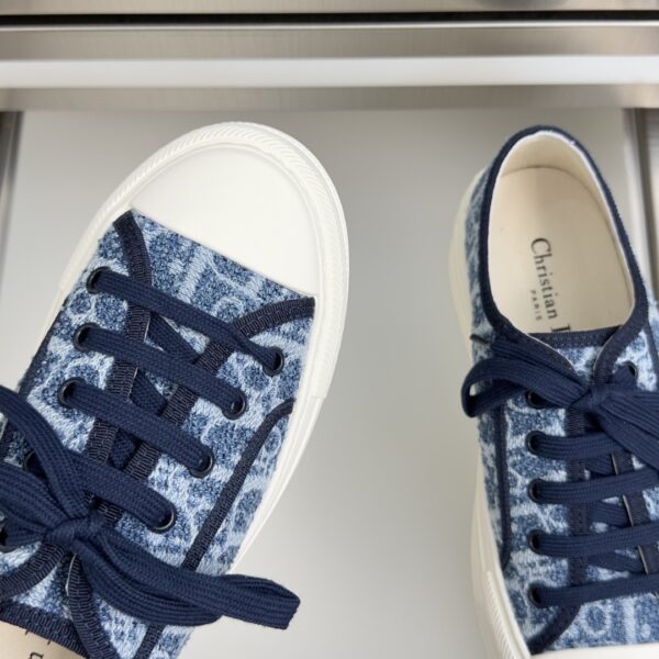 sy_no_87B0DE40554AD3BA52799C23678CD412_6 Dior Dark Blue Oblique Jacquard Platform Low-Top Sneaker