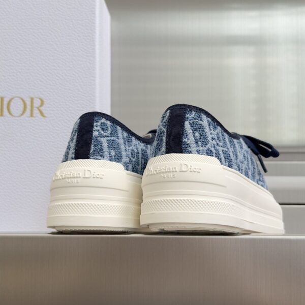 sy_no_87B0DE40554AD3BA52799C23678CD412_7 Dior Dark Blue Oblique Jacquard Platform Low-Top Sneaker