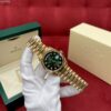 ROLEX Rolex Dog Tooth Ring Weekly Calendar Type Smoked Green Automatic Mechanical Movement 100m Waterproof Men's Watch Swiss Watch 36mm Green Dial Gold Strap
