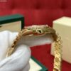 ROLEX Rolex Dog Tooth Ring Weekly Calendar Type Smoked Green Automatic Mechanical Movement 100m Waterproof Men's Watch Swiss Watch 36mm Green Dial Gold Strap