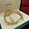 ROLEX Rolex Dog Tooth Ring Weekly Calendar Type Smoked Green Automatic Mechanical Movement 100m Waterproof Men's Watch Swiss Watch 36mm Green Dial Gold Strap