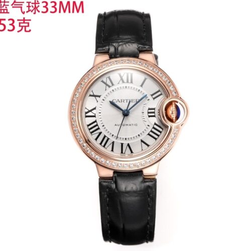 sy_no_8987968D5D4196E6407EB3E16174A7B8_0 Cartier Ballon Bleu leather strap couple mechanical watch men's and women's watches