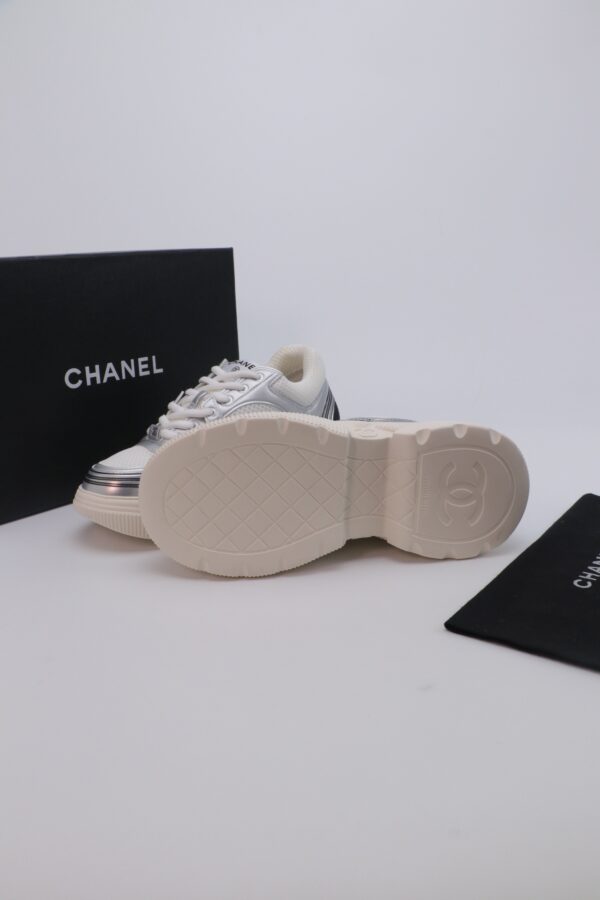 Chanel Wave-Panel Mesh Trainer White-Mesh-Silver-Metal
