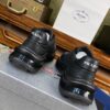 sy_no_8CA9FCC3D217E8A4254B61C3172F9DF9_6 Prada Black Leather Triangle Logo Thick-Sole Low-Top Sneaker