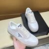 sy_no_8CDEC9428F26A24FF38D4E22353BE8D5_0 Prada Off-White Suede and Leather Low-Top Casual Sneaker