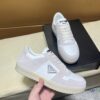 sy_no_8CDEC9428F26A24FF38D4E22353BE8D5_1 Prada Off-White Suede and Leather Low-Top Casual Sneaker