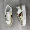 sy_no_8E3CA326170BB6ABA09C09097E89A85E_2 Gucci Metallic Gold & White Chunky Platform Sneaker with Web Stripe