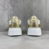 sy_no_8E3CA326170BB6ABA09C09097E89A85E_4 Gucci Metallic Gold & White Chunky Platform Sneaker with Web Stripe