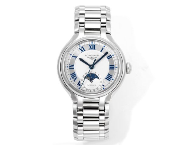 sy_no_8F3472004D3F6DDFF80105D211A06E3E_0 LONGINES Longines Heart Moon Series Automatic Mechanical Movement Starry Watch 30m Waterproof Women's Watch Swiss Watch 34mm White Dial Stainless Steel Case