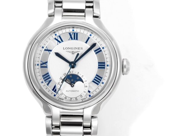 sy_no_8F3472004D3F6DDFF80105D211A06E3E_1 LONGINES Longines Heart Moon Series Automatic Mechanical Movement Starry Watch 30m Waterproof Women's Watch Swiss Watch 34mm White Dial Stainless Steel Case