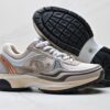 sy_no_8F6FD2FC3B0124FB9B5D164701EF853B_4 Chanel Beige, Rose Gold & Silver Chunky Sneaker with Interlocking CC Logo