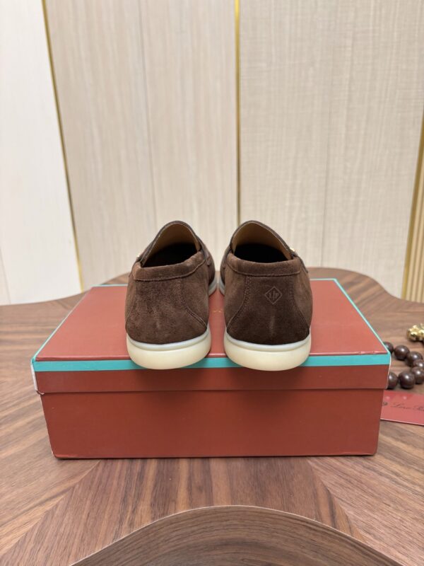 sy_no_906C0655D448AAA564B8A03891969145_8 Loro Piana Dark Brown Suede Strap Loafers