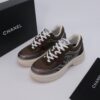 Chanel Wave-Panel Mesh Trainer Brown-Mesh-Burgundy-Metal