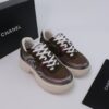 Chanel Wave-Panel Mesh Trainer Brown-Mesh-Burgundy-Metal