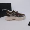 Chanel Wave-Panel Mesh Trainer Brown-Mesh-Burgundy-Metal