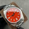 sy_no_934629C829BE74600CF0A4E78781BF2B_0 Rolex Smooth Ring Oyster Perpetual Automatic Mechanical Movement Orange Dial Oyster Steel Case