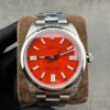 sy_no_934629C829BE74600CF0A4E78781BF2B_1 Rolex Smooth Ring Oyster Perpetual Automatic Mechanical Movement Orange Dial Oyster Steel Case