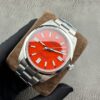 sy_no_934629C829BE74600CF0A4E78781BF2B_2 Rolex Smooth Ring Oyster Perpetual Automatic Mechanical Movement Orange Dial Oyster Steel Case