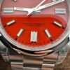 sy_no_934629C829BE74600CF0A4E78781BF2B_3 Rolex Smooth Ring Oyster Perpetual Automatic Mechanical Movement Orange Dial Oyster Steel Case