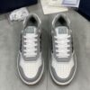 sy_no_93B9522467E5E6A12279EDF96EFEE39D_2 Dior Grey Leather Oblique Patch Low Sneaker