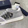 sy_no_93B9522467E5E6A12279EDF96EFEE39D_6 Dior Grey Leather Oblique Patch Low Sneaker