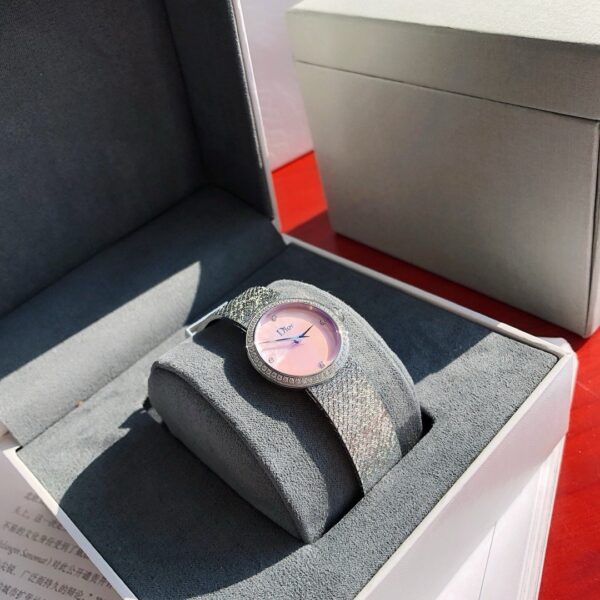 DIOR watch quartz movement stainless steel strap 25mm women's watch 50m waterproof